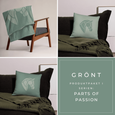 Produktpaket Parts of Passion Grönt: 1 filt & 2 kuddar